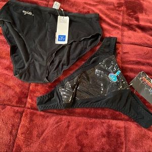 NWT Atlantis & Key black panties -full & thong set
